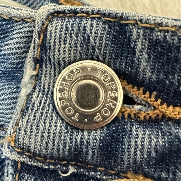 Bundle Summer Topshop Moto KIRI Black and Blue Jean Shorts with Distressed Hem - Picture 13 of 13